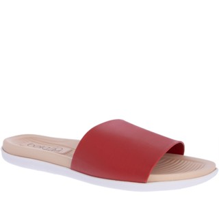 Slide Beira Rio Tira Larga Vermelho