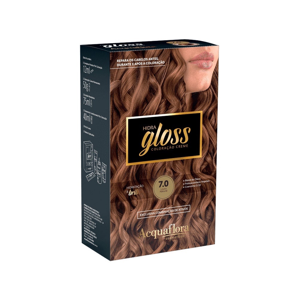 Tintura Acquaflora Hidra Gloss 70 Louro Natural em Oferta na Shopee
