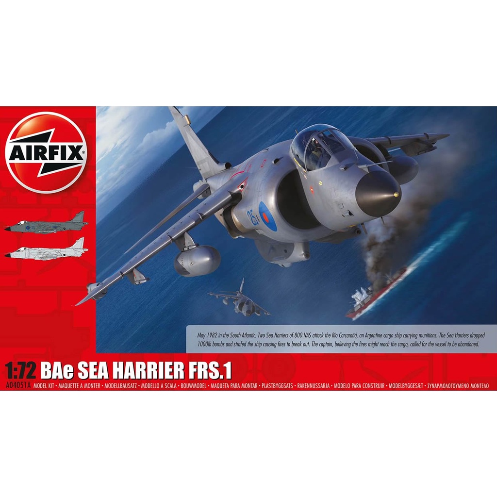 Avião Sea Harrier FRS.1 1/72 Kit Airfix Plastimodelismo