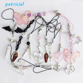 PATRICIA1 Pingente De Telefone Acessórios Feito À Mão Saco De Corrente Com Contas Encanta Sweet Love Cellphone Strap