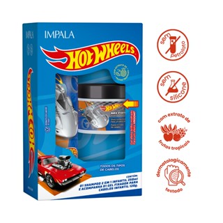Kit Shampoo 2 Em 1 Gel Fixador Time Feras Prata Hot Wheels