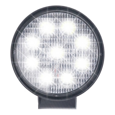 Farol De Milha Farolete 9 Leds 12v 24v 27w 6000k Redondo Reforçado Agrícola Caminhão carro Barco em Oferta na Shopee