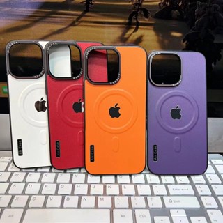 Nova capa Original de couro magnético iPhone 15 14 13 12 Pro Max Estilo Simples Resistente a Choques Duros