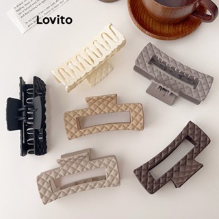 Lovito Grampos De Cabelo Casuais Argyle Colorblock Little Fragrance Para Mulheres LFA13147