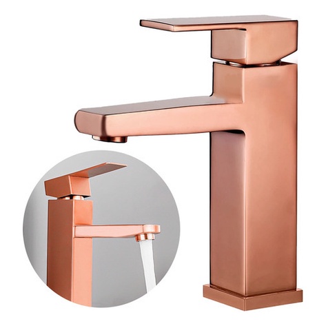 Torneira Banheiro Rose Luxo Inox 304 Misturador Monocomando em Oferta na Shopee