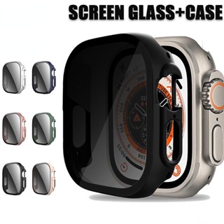 Capa + Vidro Temperado Para Relógio AW Ultra 9 8 7 6 44mm 40mm 42mm + Protetora De Tela De Filme De Privacidade iWatch SE 5 4 3 2 28mm 41mm 45mm 49mm