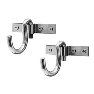 Gancho Armador De Rede Linha 280 Inox Polido - Silvana 2Pçs