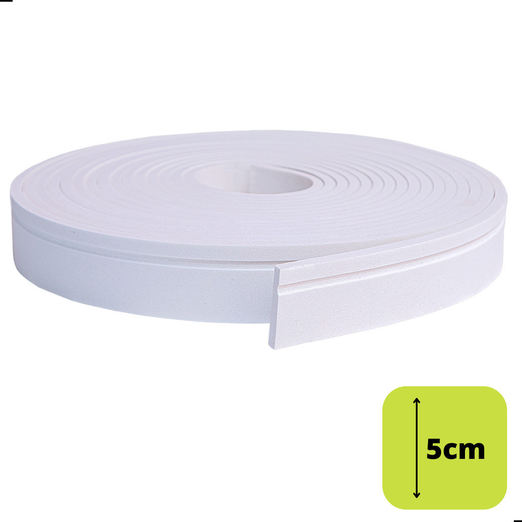 Eva Flexível 5cm 5 Metros Rodapé Moldura Autocolante 5c1-5 em Oferta na Shopee