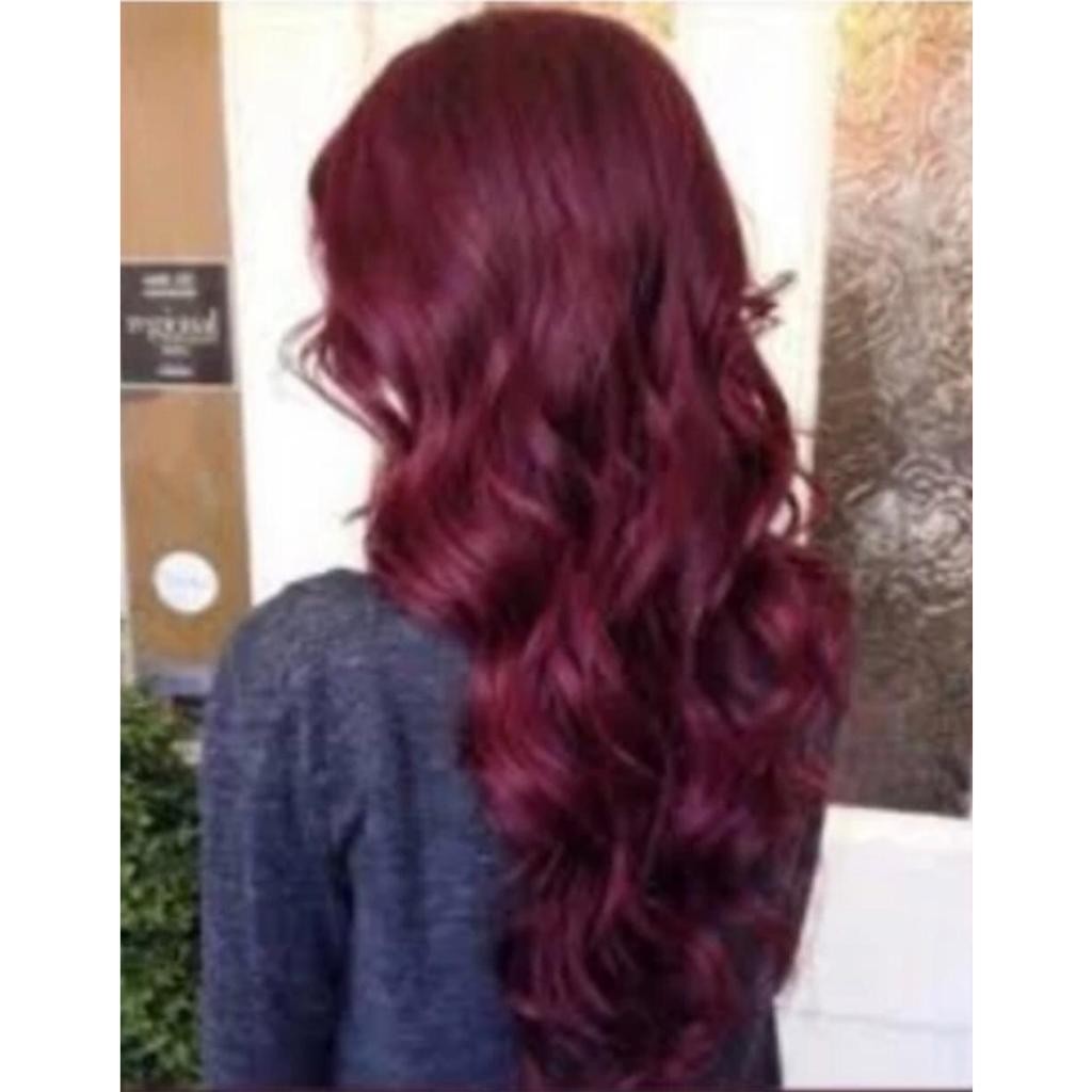 Aplique Tic Tac - Marsala Ondulado extensão de cabelo Bio Orgânico