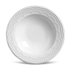Porto Brasil Conjunto Com 6 Pratos Fundo Madeleine Branco Ø22Cm