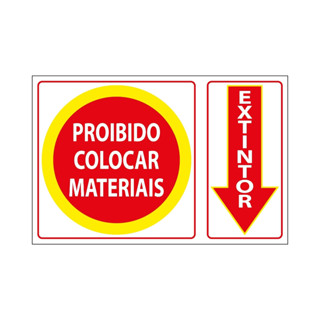Placa De Sinalização Extintor / Proibido Colocar Materiais 30x20 Ecom IA - S-210 F9e em Oferta na Shopee
