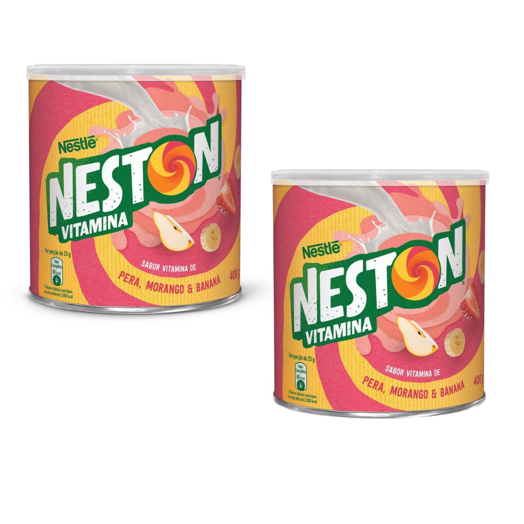 Kit 2 Cereal Neston Vitamina Pêra, Morango e Banana 400g - Nestlé