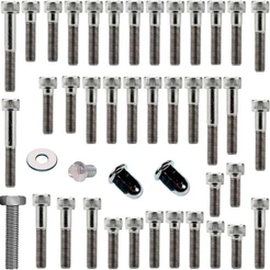 Kit parafusos inox tampa motor completo CG125 Titan KS 2000 a 2004 CG125 Fan 2005 a 2008 inteiro