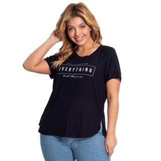 Blusa Feminina Plus Size Everything Secret Glam Preto