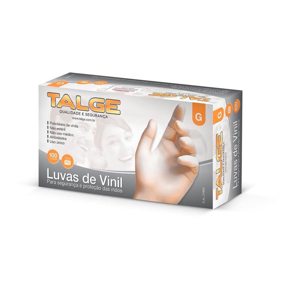 Luva De Vinil Talge Com Po - Tam. G em Oferta na Shopee