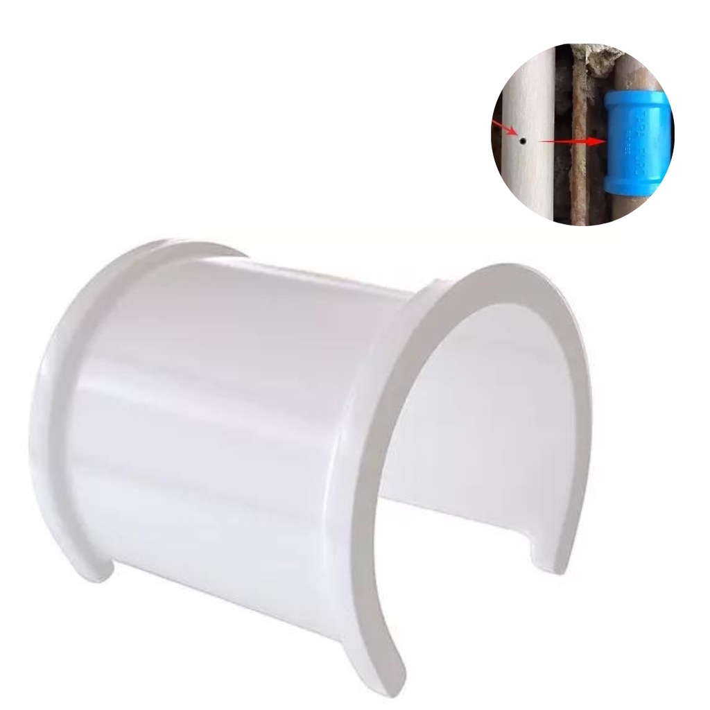 Tapa Furo Luva Esgoto Rachadura PVC Branco 100mm Estrela
