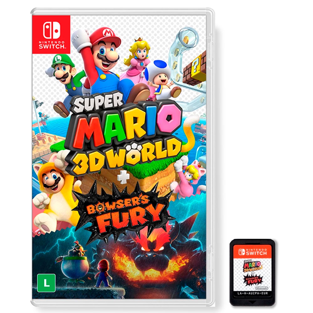 Jogo Super Mario 3D World + Bowser's Fury Nintendo Switch Mídia Física - Gaming & Consoles