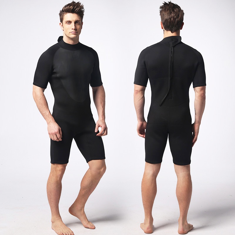 3MM masculino roupa de mergulho curta com shorts de manga curta roupa de mergulho roupa de mergulho roupa de surf ao ar livre roupa de banho