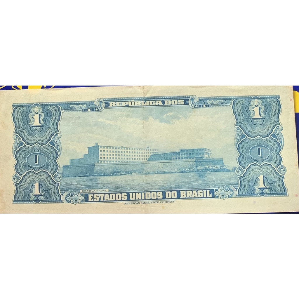 Cédula 1 Cruzeiro República dos Estados Unidos do Brasil Antigas Coleção