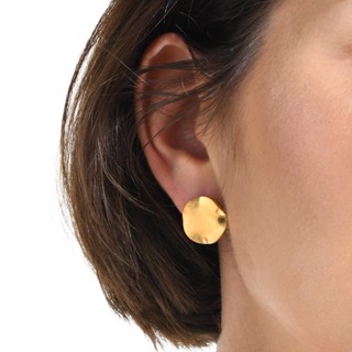 Brincos Vnox Disc Stud Para Menina Feminina , Ouro 18K Hipoalergênico De Aço Inoxidável