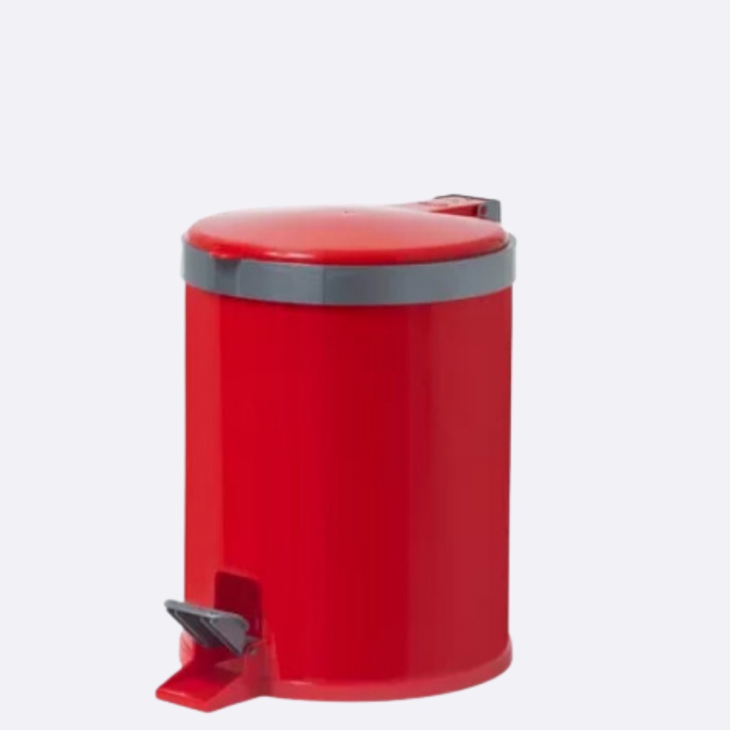 Lixeira Banheiro Moderna com Pedal 12 Litros Plástico Cesto Escritório Preta Vermelha e Branca em Oferta na Shopee