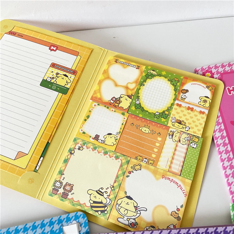 Kawaii Cute Sanrio Livro De Conveniência Mymelody Kuromi Hellokitty Notas Paste Bloco Papelaria Estudantil
