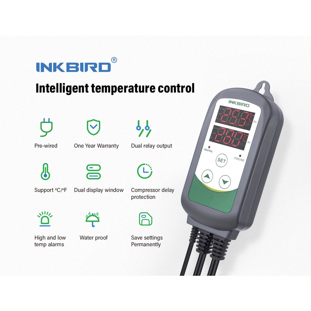 Controlador De Temperatura Da Série INKBIRD ITC-308S Para Fabricação De Plantas Aquecedoras De Aquário Com Efeito De Est