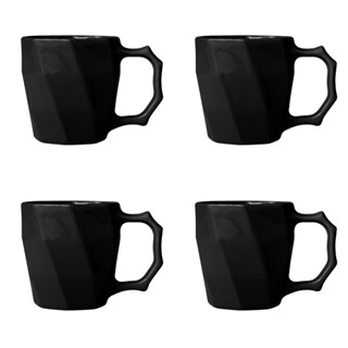 Jogo de Canecas Cerâmicas 4 peças Louça Café da Manha Cores Variadas