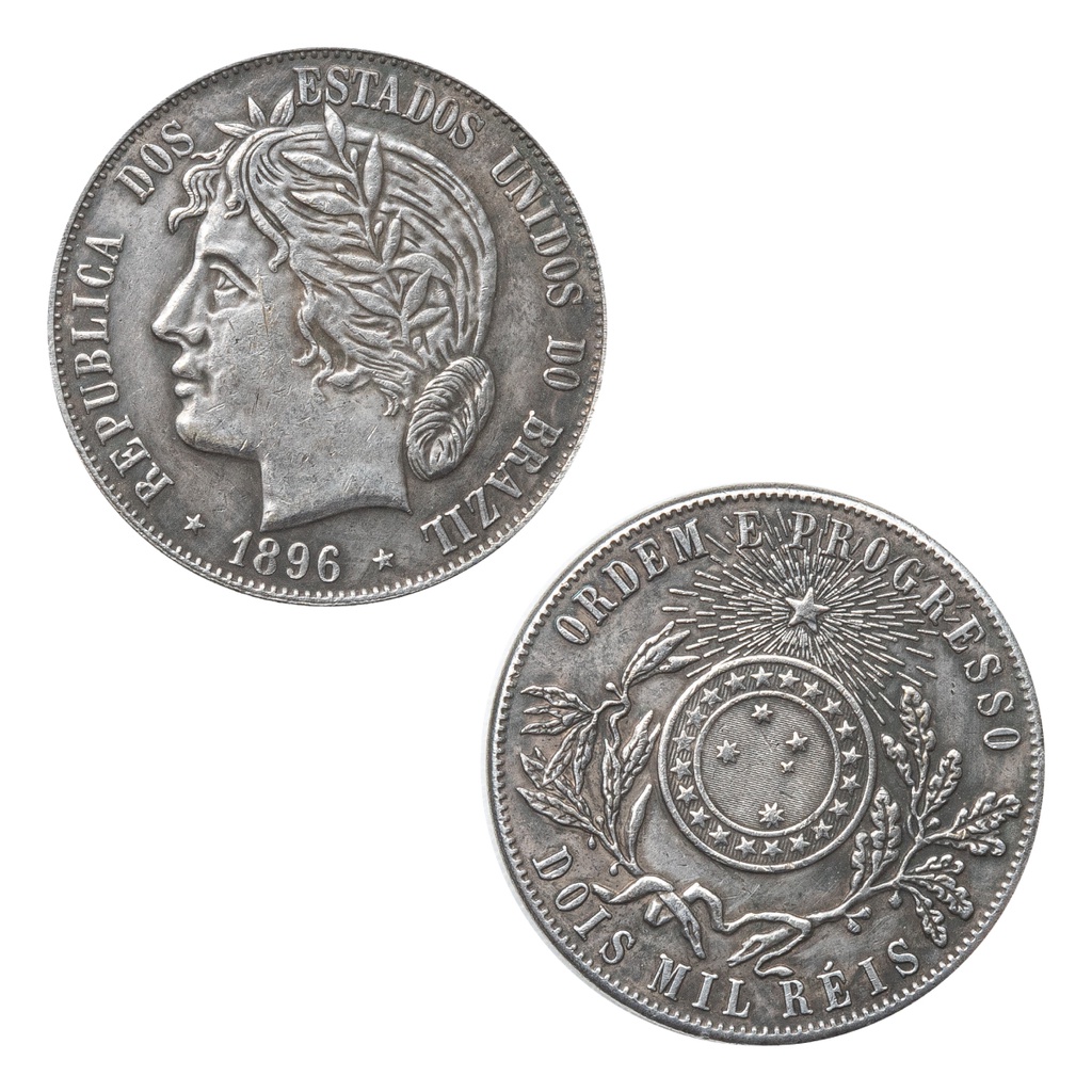 Moeda 2000 Réis 1896 - 36,0mm - Cópia