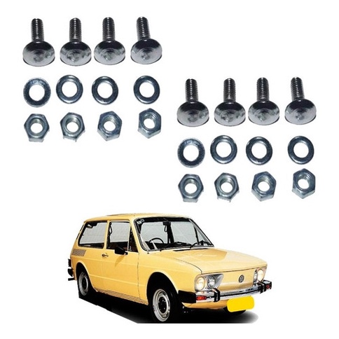 Kit Parafuso Fixacao 2 Parachoques Brasilia Variant 6 X 15