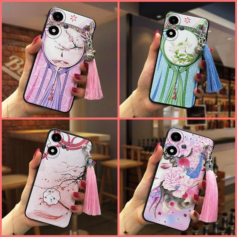 Anti-knock Back Cover Phone Case For OPPO A2m 5G protective TPU Anti-dust Waterproof bell Chinese Style Soft case Shockproof