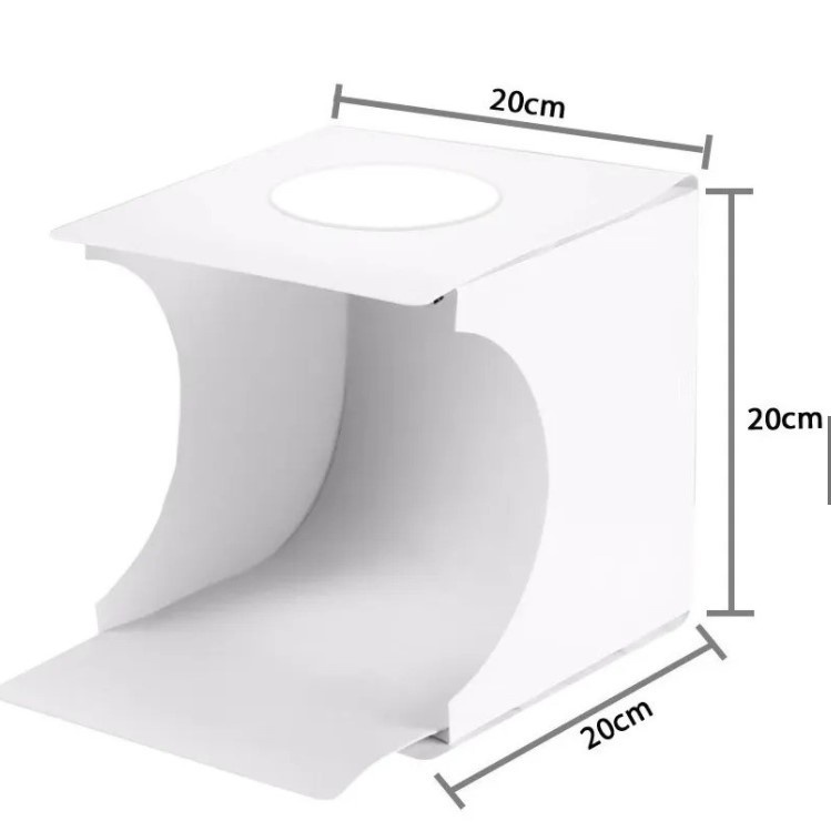 Mini Estúdio Fotográfico Photo Box Portátil c/ 40 Led - Foto para Jóias/ Relógios/itens até 20 cm