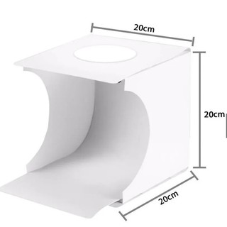 Mini Estúdio Fotográfico Photo Box Portátil c/ 40 Led - Foto para Jóias/ Relógios/itens até 20 cm