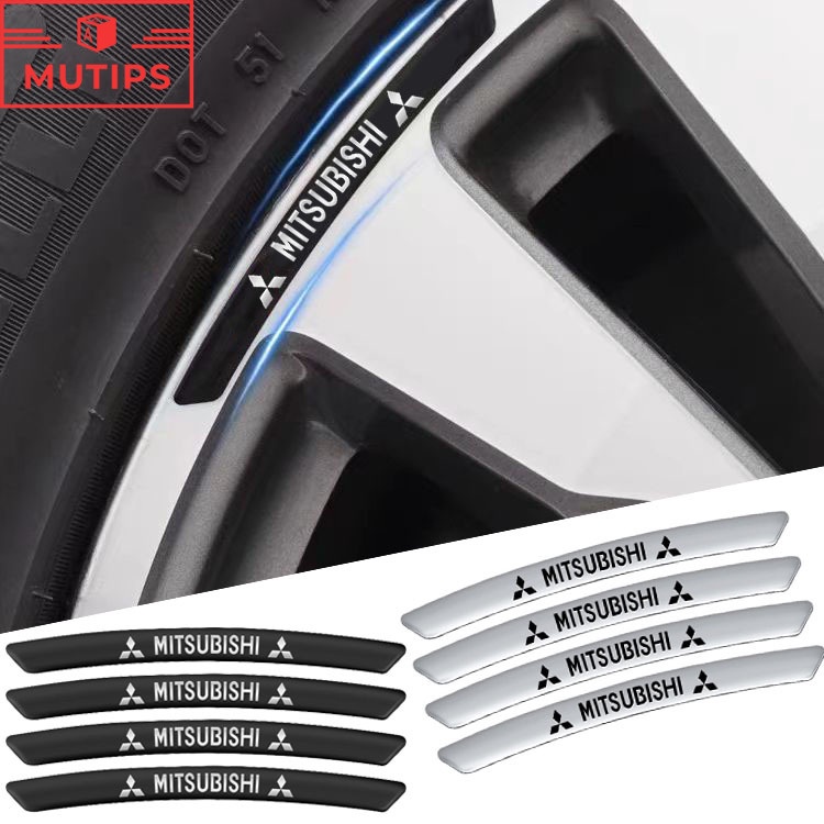 Mitsubishi 4pcs/set Carro De Alumínio Liga Autocolante De Pneus Emblema Decoração Para Lancer Asx Pajero Full Outlander