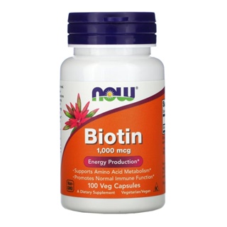 Biotina Now Foods 1000mcg 100 Veg Caps Importado em Oferta na Shopee