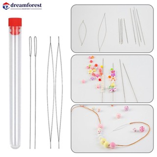 DREAMFOREST 6Pcs/Tube Big Eye Beading Bead Beadlet Pulseira De Agulhas De Costura Q2W1