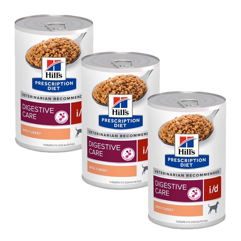 KIT 3 Ração Úmida Hill s Prescription Diet I/D Cães Cuidado Digestivo 370g - Pets