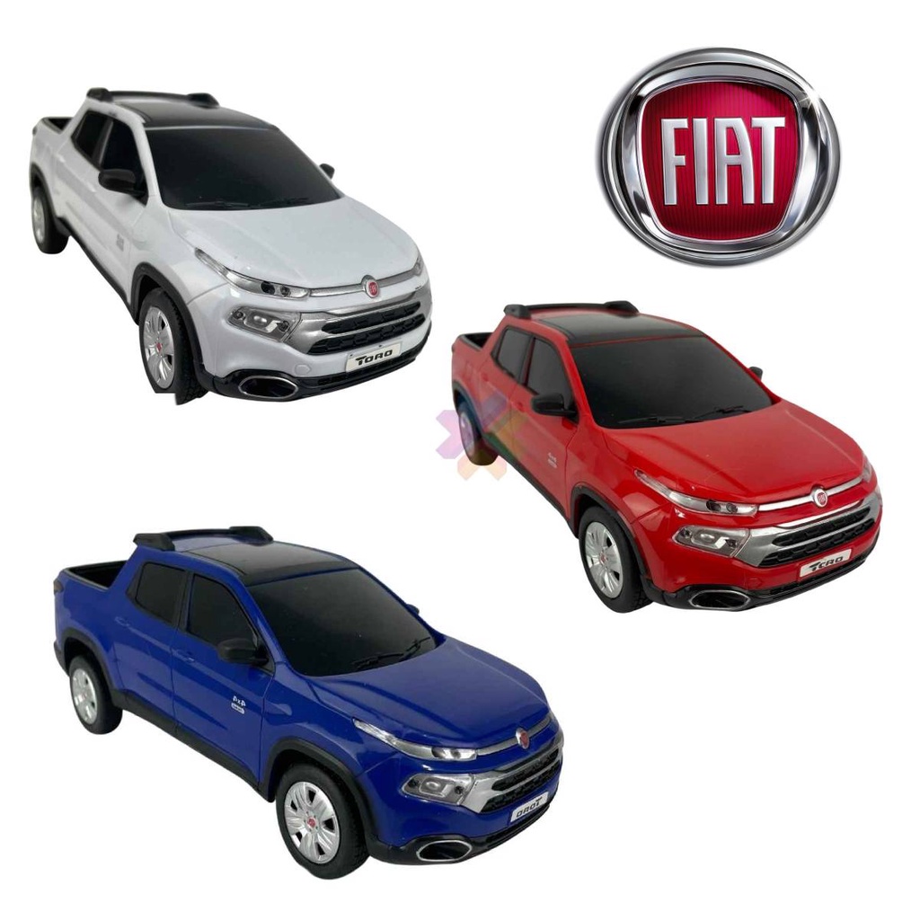 Carrinho Fiat Toro Controle Remoto Com Bateria Recarregável 1:18 Original - CKS Toys