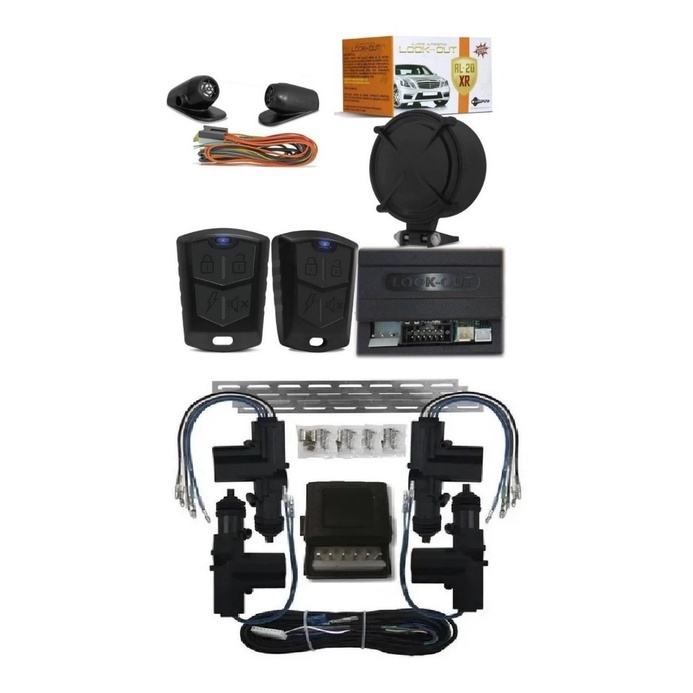 Kit Trava Eletrica Universal 4 Portas + Alarme Automotivo