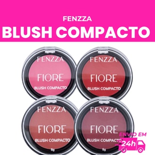 BLUSH COMPACTO ALTA PIGMENTAÇÃO FIORE FENZZA em Oferta na Shopee