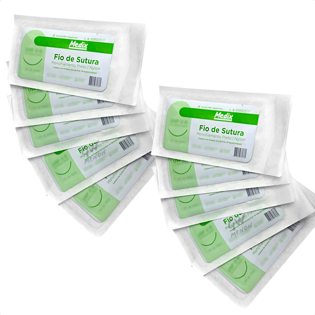 Fios De Suturar 10un Cirurgia Veterinaria Veterinario Castracao Dentista Odontologia Nylon Sintetico em Oferta na Shopee