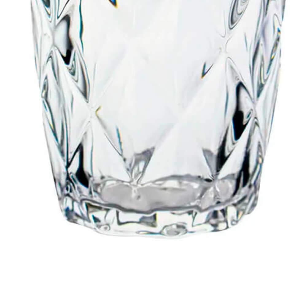 Detalhes do Copo De Vidro Diamond Fio De Ouro 270ml - Lyor     *PEÇA UNITÁRIA*
