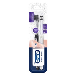 Escova de Dente Oral-B Whitening Therapy Purification com Cerdas Extra Macias 2 unidades em Oferta na Shopee