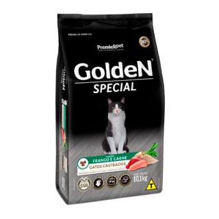 Ração Golden Special Gatos Adultos Castrados Frango e Carne 10,1kg em Oferta na Shopee
