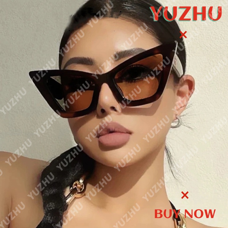 (YUZHU) Óculos De Sol De Estilo Retrô Olho De Gato Novos Proteção UV Em Forma De Moda