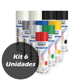 Tinta Spray Uso Geral 350ML/250g - Kit 6 Unidades - Tekbond