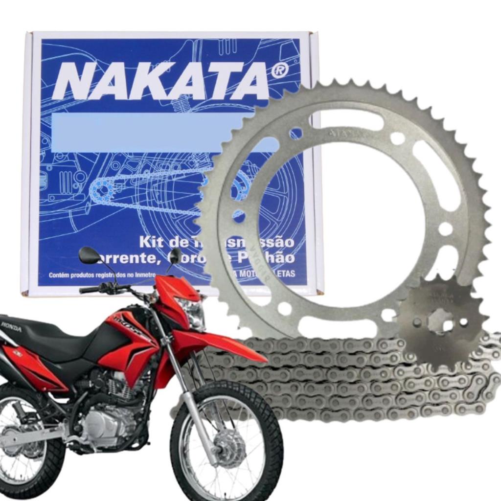 Kit Relação Tração Transmissão Sem Retentor Honda Nxr Bros 150 2005 a 2015 Origi