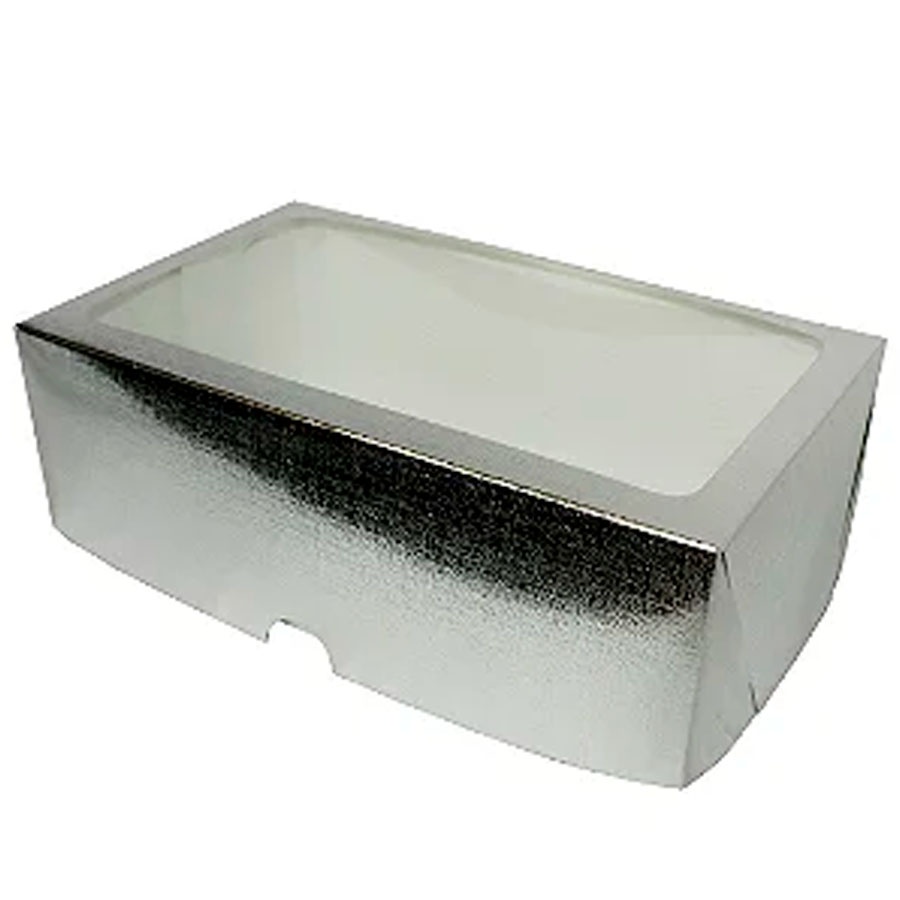 Caixa com Visor S27 (15cmx20cmx6cm) - Prata - 10 unidades - ASSK - Rizzo