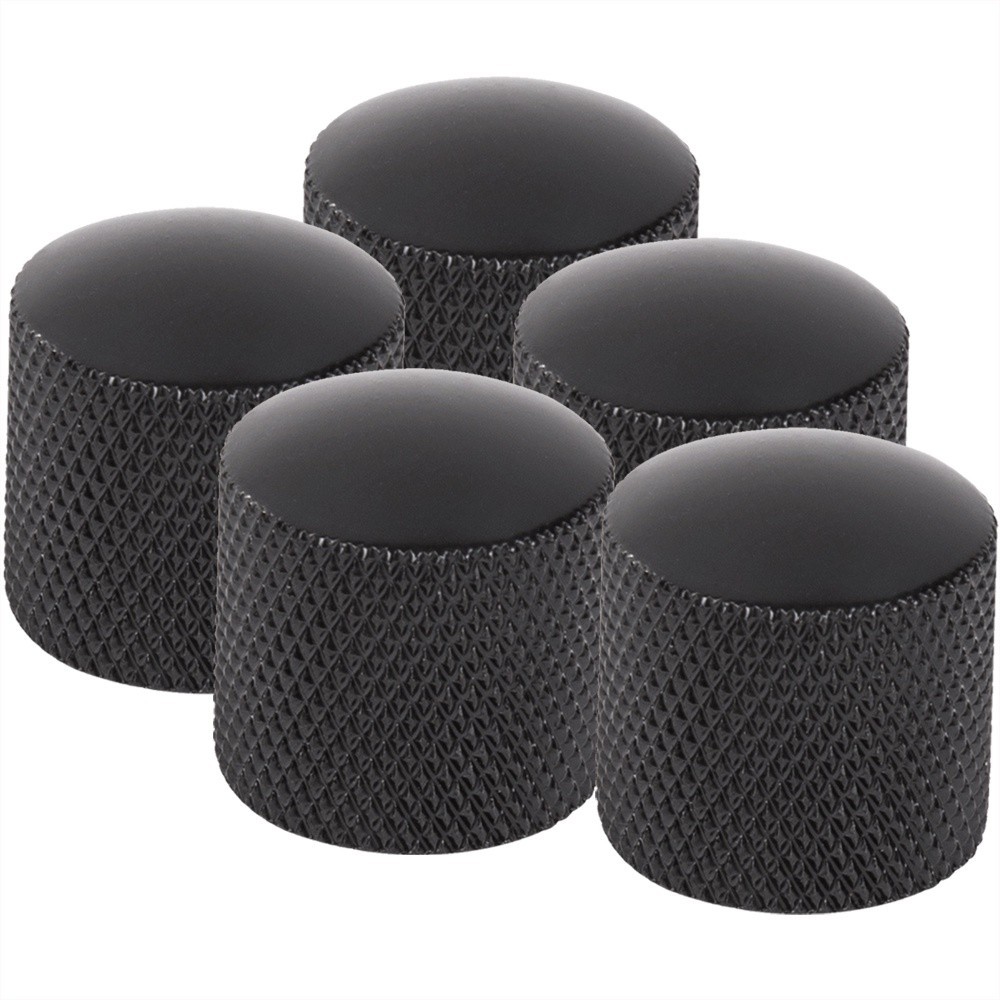 Kit Com 05 Knobs De Pressão Metal Preto Para Guitarra Contra Baixo Strinberg