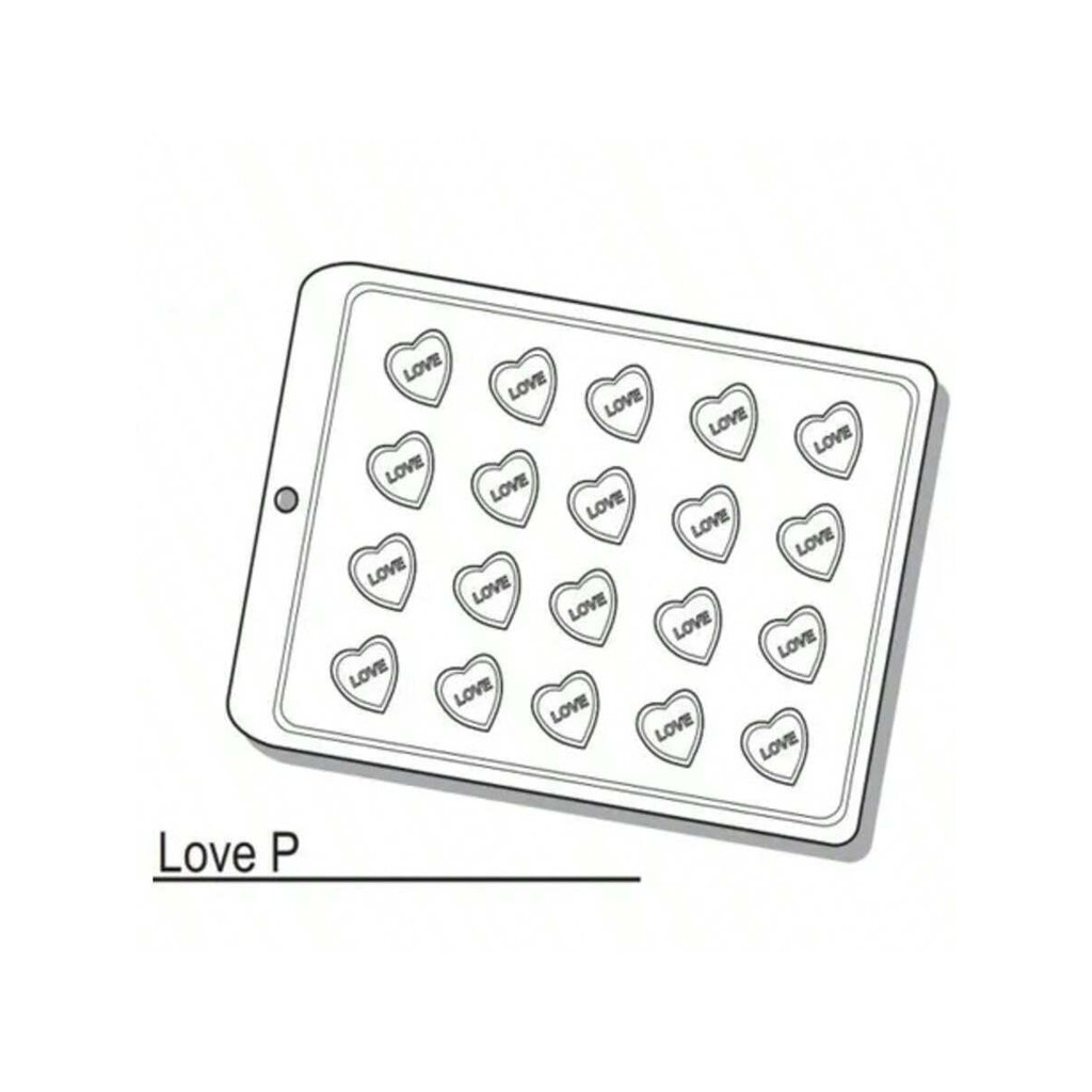 forma acetato coração love simples 762